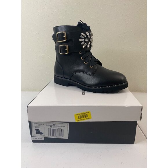 NWT Kurt Geiger London Stoop Boot - Little Girls / Big Girls - Black / Size 4M - Picture 3 of 16